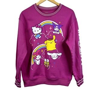 Hello‎ Kitty & Friends My Melody Keroppi Collegiate Graphic Sweatshirt Size S